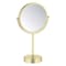 Kibi Circular Free Standing Magnifying Make Up Mirror - Brushed Gold KMM103BG - alternate 1